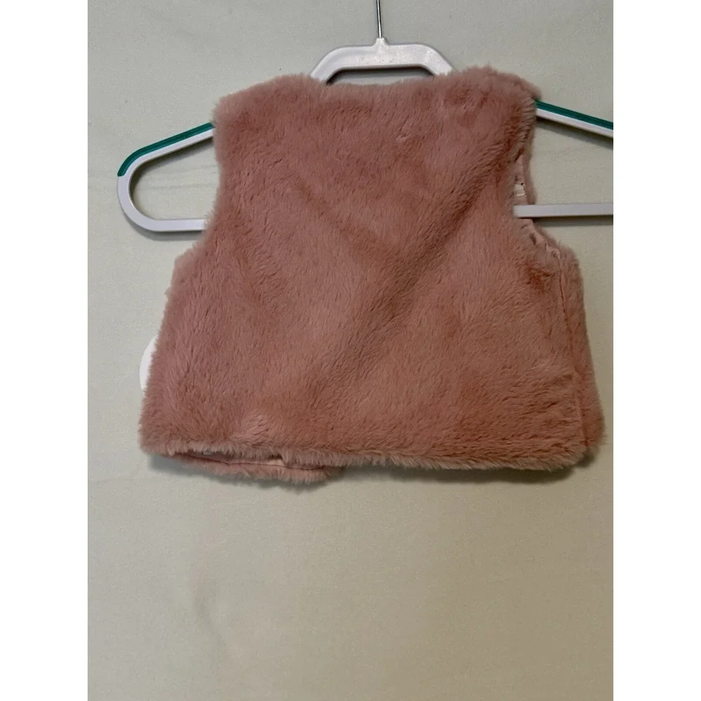 Luli & Me Vest Sz 18 Months Fuzzy Pink‎ Pom Pom Kitten inside NWT